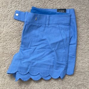 J Crew NWT crew scalloped shorts